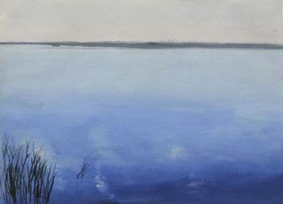 Gouache of Moriches Bay 